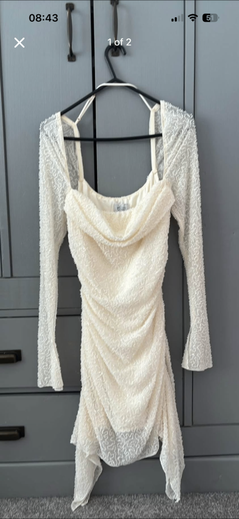 image for Oh Polly embellished white dress