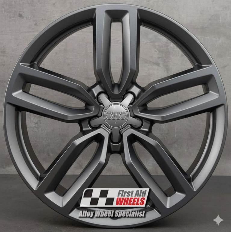 R632GS Swap AUDI SQ5 8R 4X 21'' GENUINE 5 TWIN SPOKE SATN CARBON GREY ALLOY WHEELS