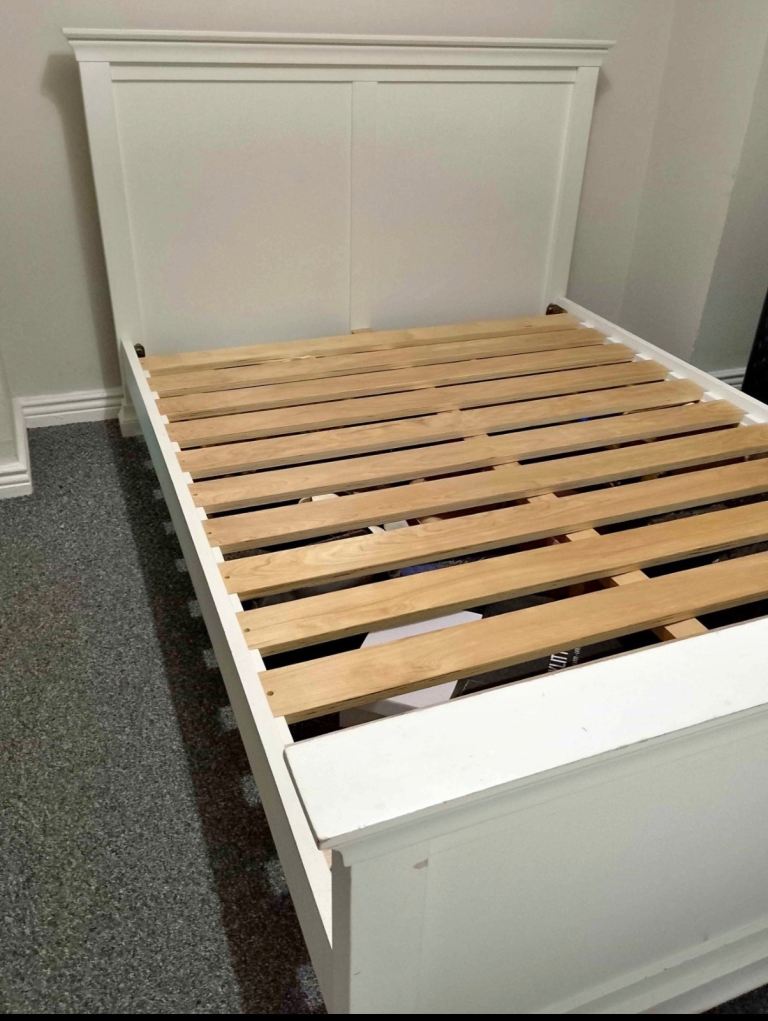 Wooden double bed frame 
