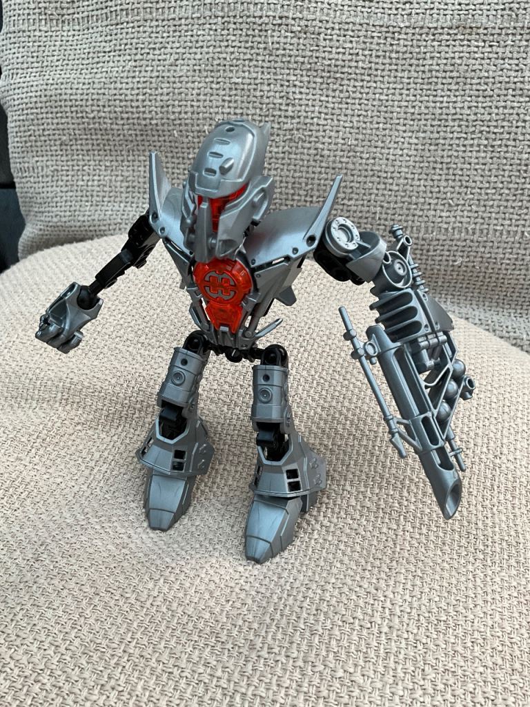 LEGO Hero Factory Duncan Bulk 7168, complete with assembly instruction guide.