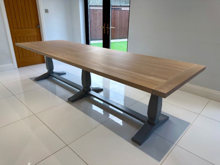 Neptune The Harrogate Fixed Oak Dining Table - 310cm / 10/12 People