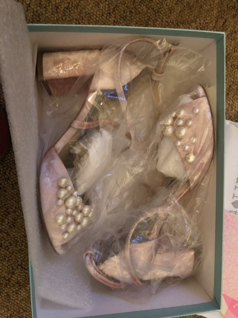 Charlotte mills Wedding Shoes Size 5 2inch bloc heel