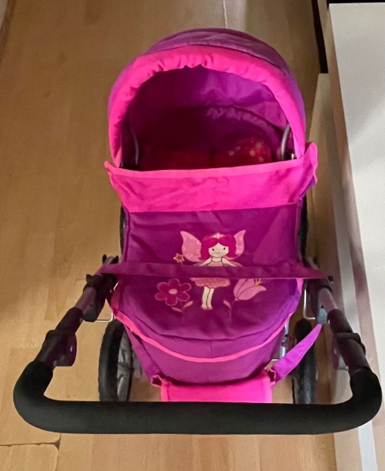 Pink Dolls Pram/Stroller & Dream Tent