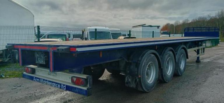 Montracon Flat trailer 13.6 Drum brakes mot August Other