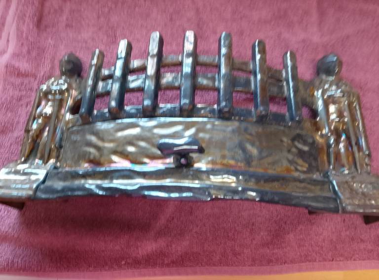 Vintage Cast Iron guard old dampener dust grill knight 