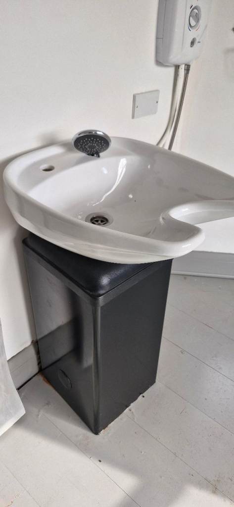  Stand alone Salon Backwash Basin - washbasin, hose Backwash unit Hairdresser's sink Hair wash basin