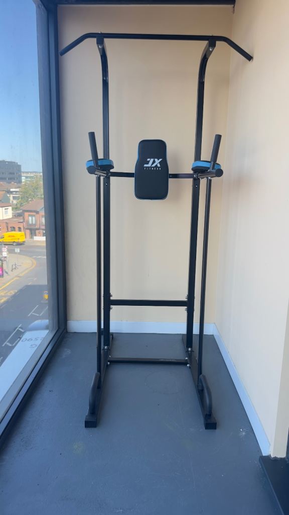 Power Tower Adjustable Dip Station Pull up Bar Push Up Workout Abdominal Exercise Home Gym 