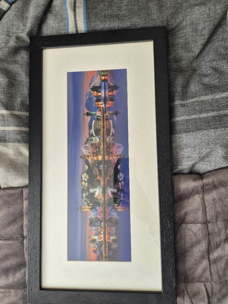 Scotland at night art print in frame 