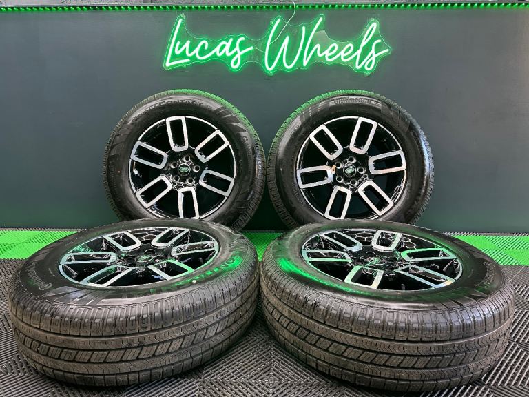 New Defender / Range Rover / Discovery 19” style 6010 Diamond cut & Black Alloy Wheels & NEW Conti!
