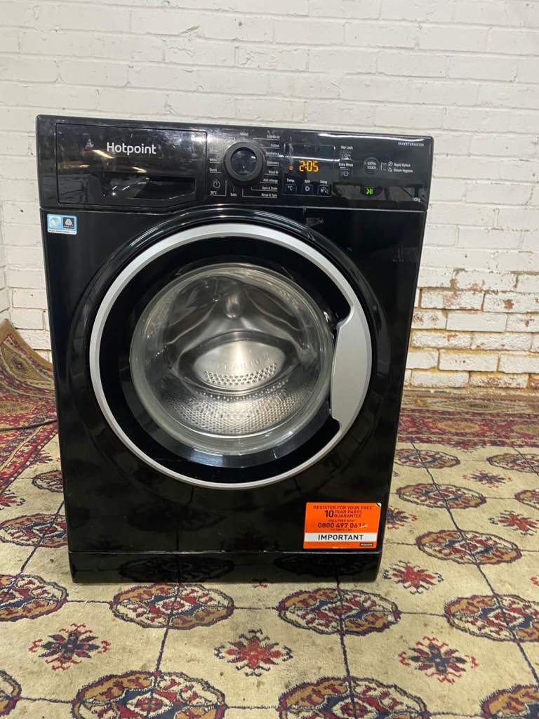 Hotpoint Large Drum Black 10KG Washing Machine 
