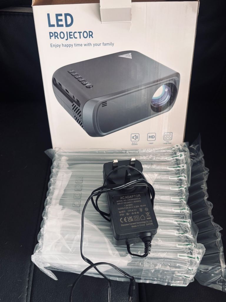 LED Projector with Remote and Power Adapter – As Good As New