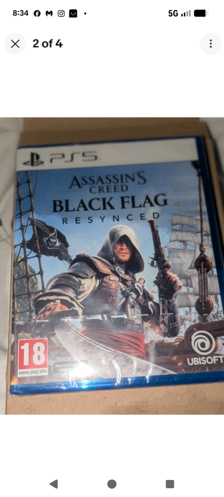 PS5 Assassin's Creed Black Flag Resynced Game – Good Condition