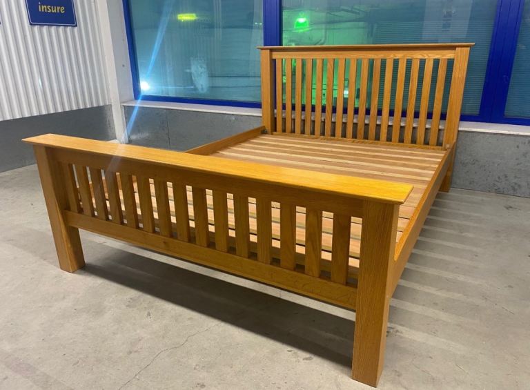 Solid Oak King Size Bed Frame 