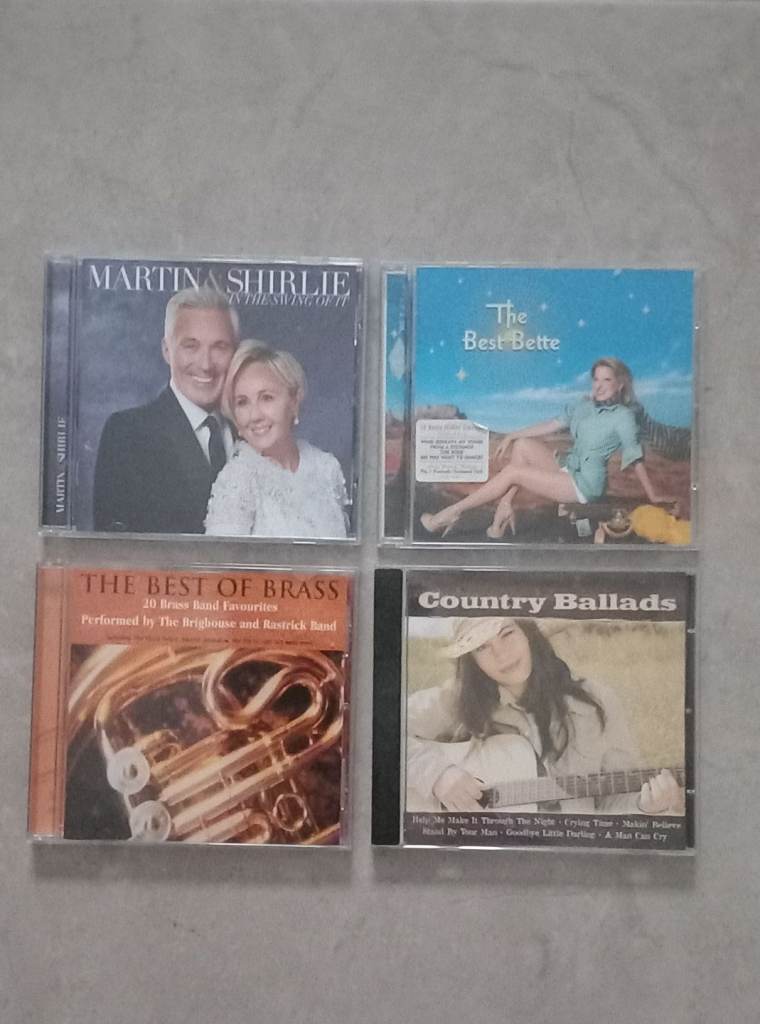 4 Cds: Martin & Shirley, The Best Bette.....50p each. 