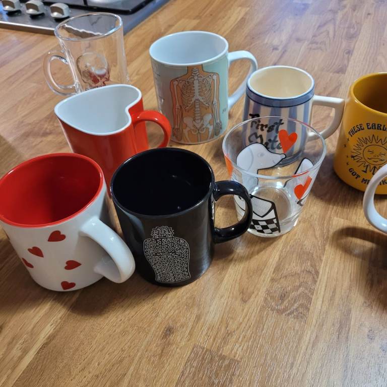 8 Mugs and a Glass