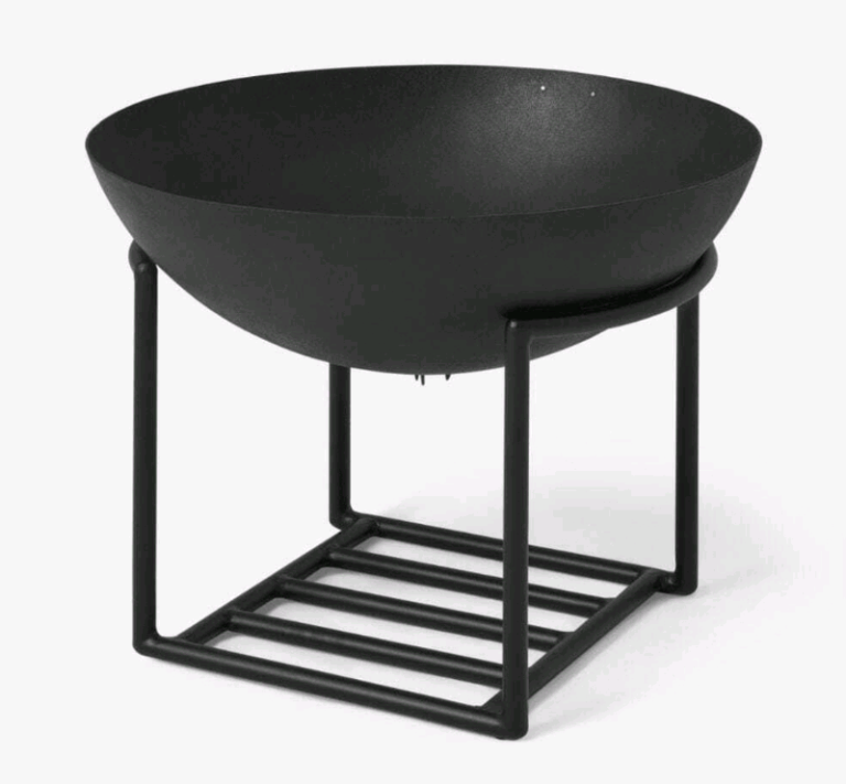 Brand new cast iron Black fire pit on stand