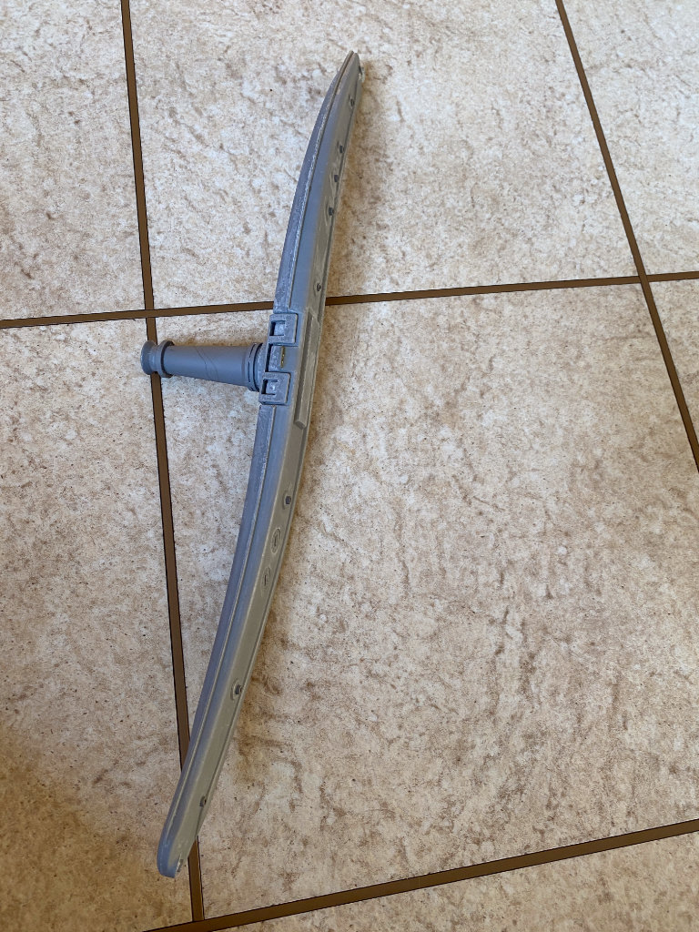 Genuine used Bosch  lower rotational arm  for use in integrated dishwasher. Model 8205