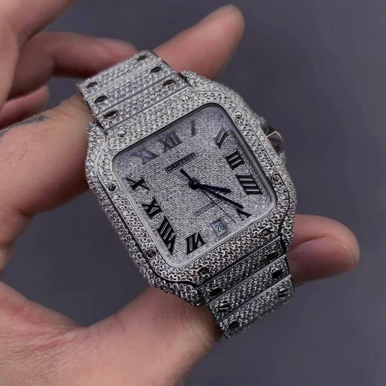 image for Moissanite Santos watch