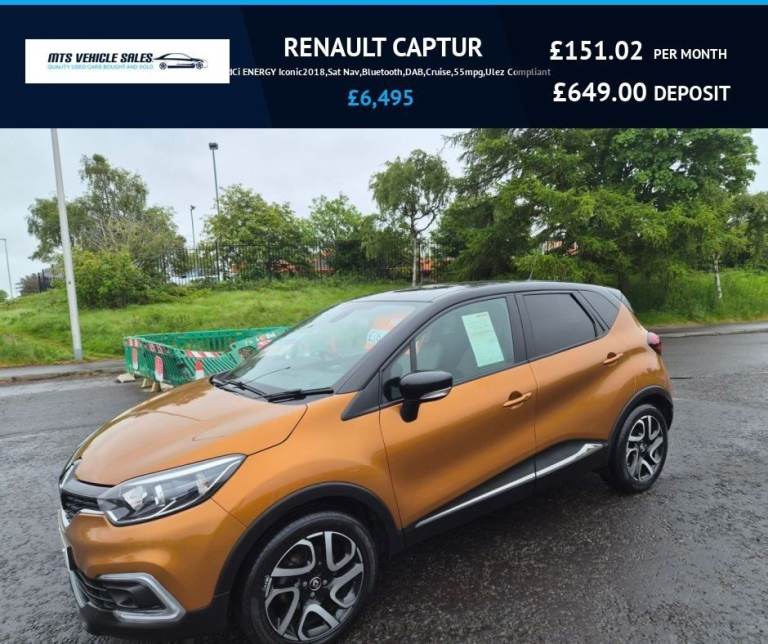 RENAULT CAPTUR 1.5 dCi ENERGY Iconic2018,Sat Nav,Bluetooth,DAB,Cruise,55mpg,Ulez Compliant