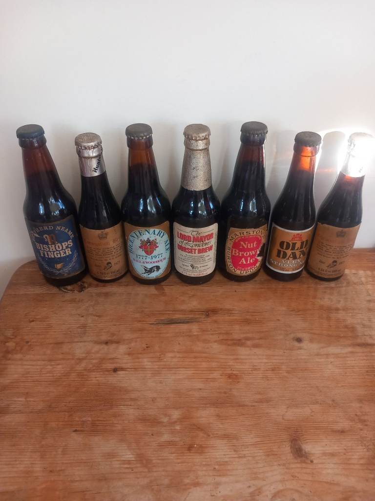 Old beer bottles unopened 
