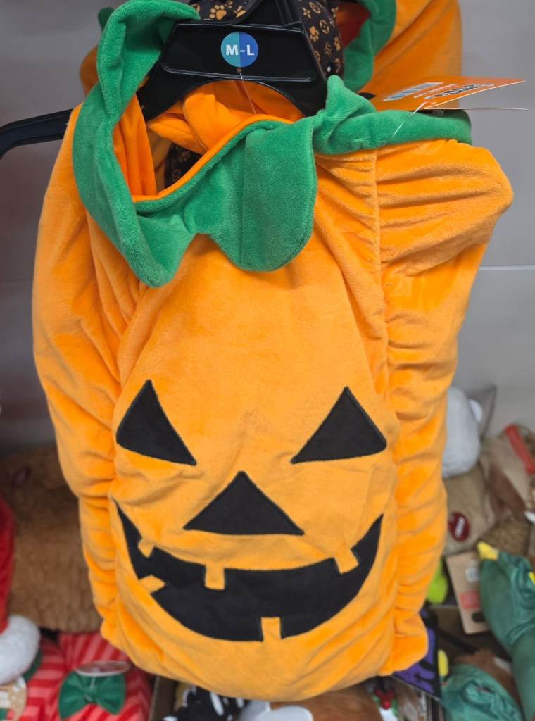 New Halloween Pumpkin Pet Costume - M-L Size