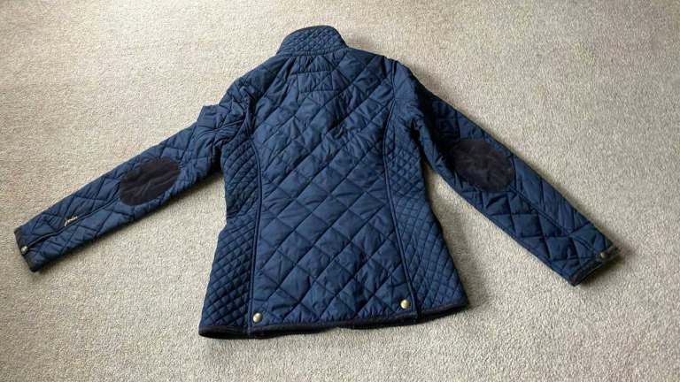 image for Joules Navy Quilted Jacket size 10