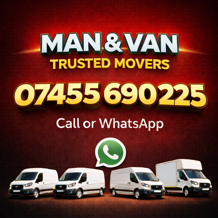 Van and man same day cheapest house moving company with movers transport service large small hire
