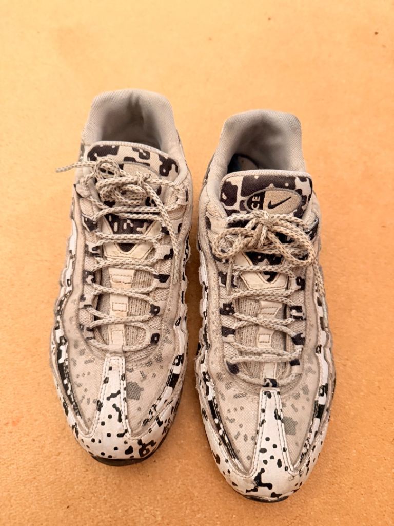 image for Nike white and black camo shoes 