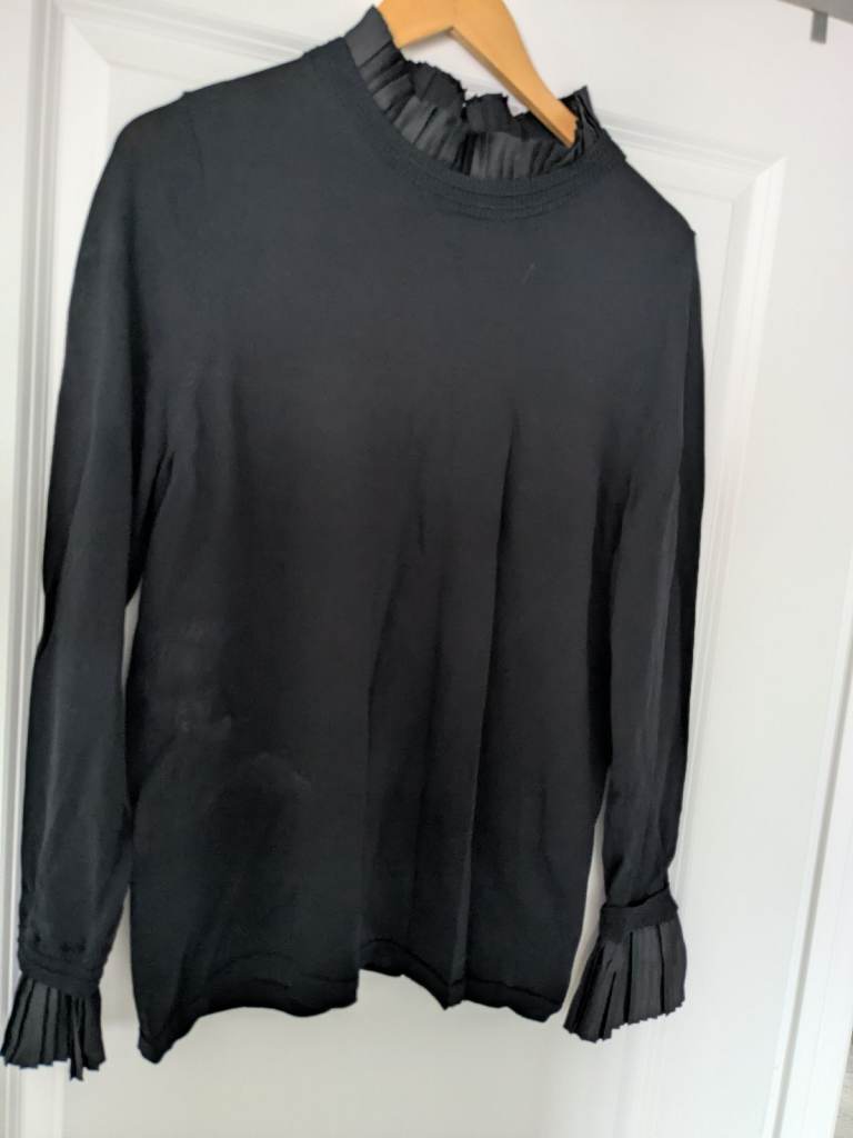 Next Black top blouse long sleeve 