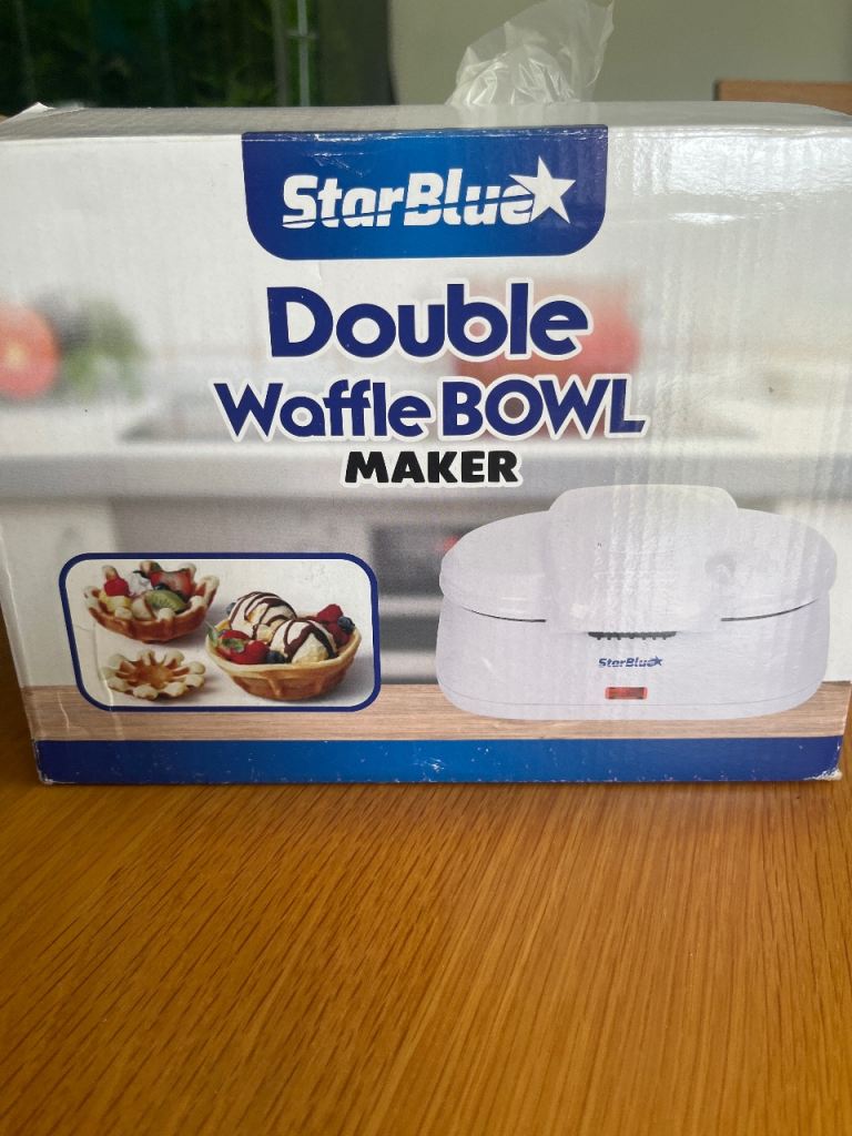 StarBlue Double Waffle Bowl Maker - New in Box