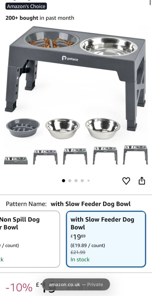 Dog bowls - Petace elevated food and water bowls