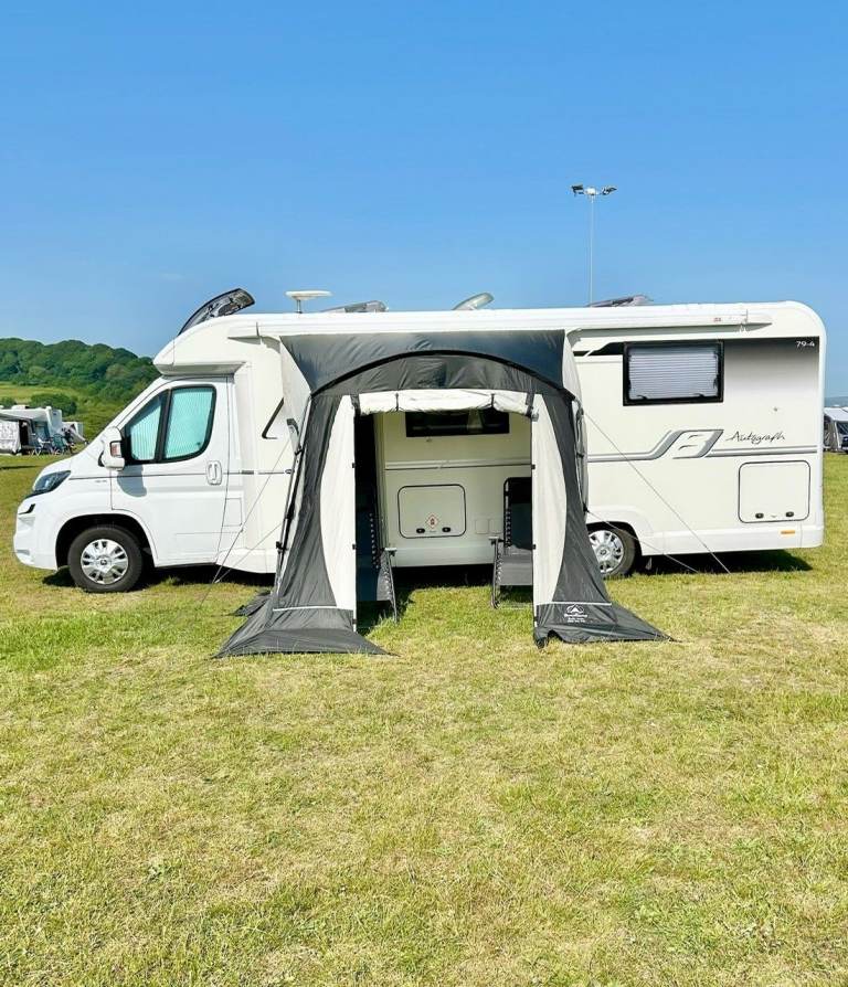 Motorhome Awning - Black and Grey, Good Condition