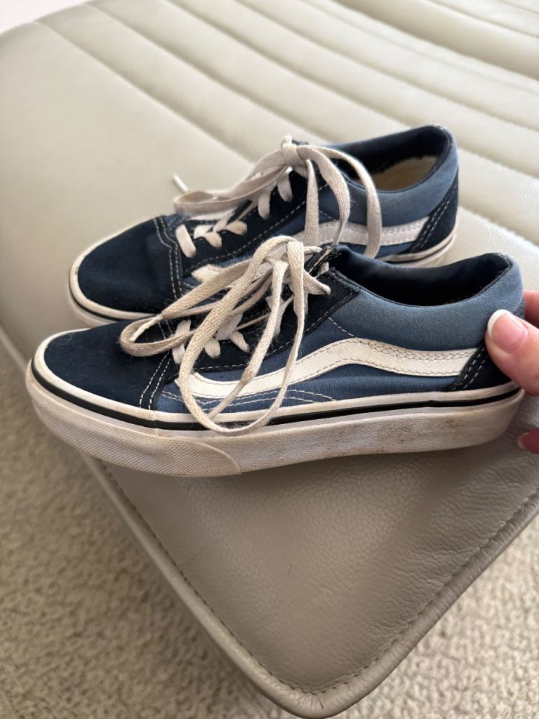 Vans Old Skool Trainers - Navy Blue, Good Condition size 1