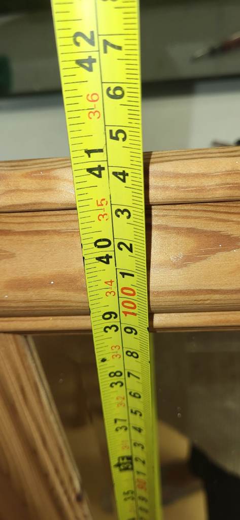 Large mirror with a wooden frame