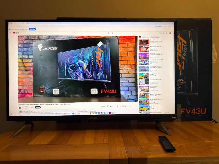 Gigabyte AORUS FV43U 43” 4K UHD 144Hz HDMI 2.1 HDR Gaming Monitor | Box + Remote