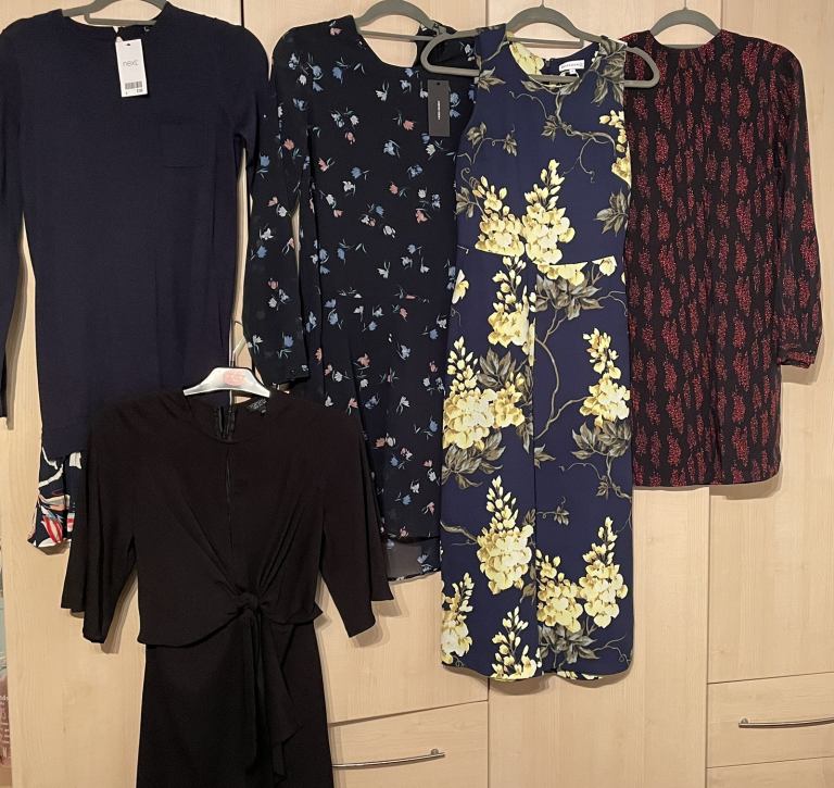 selection of dresses, blouses, trousers, skirts all size small 