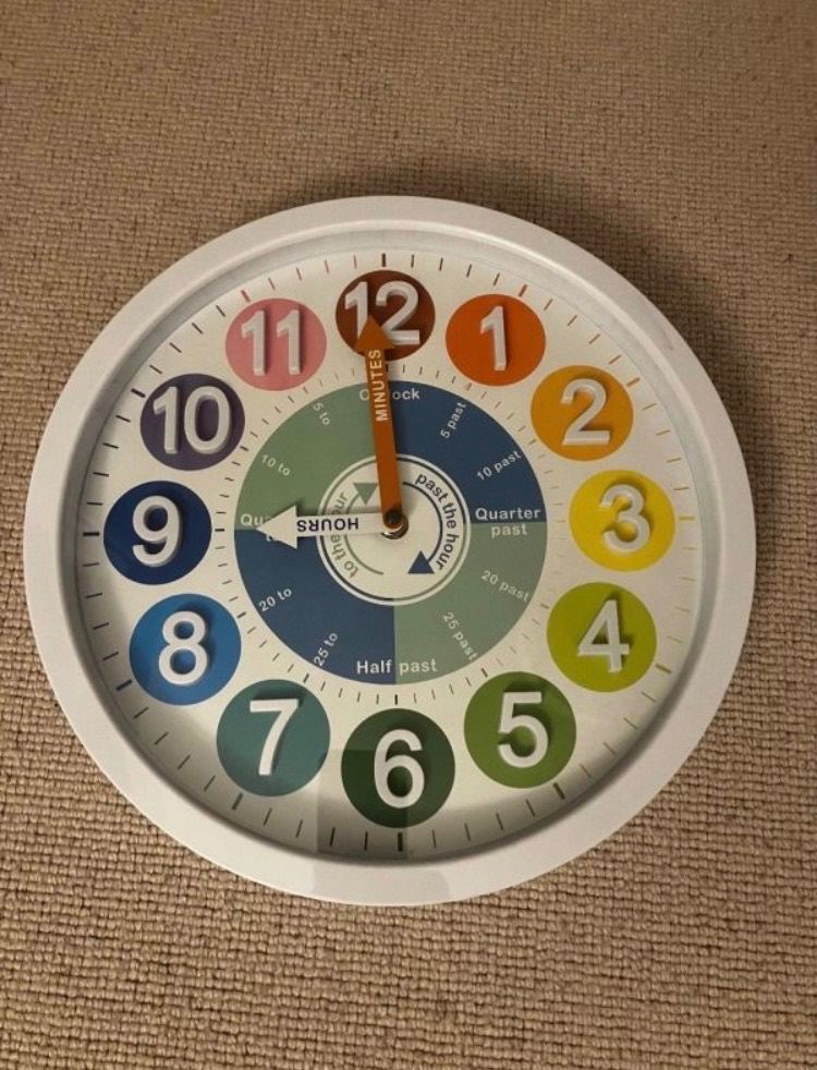Kids Tell the Time Wall Clock