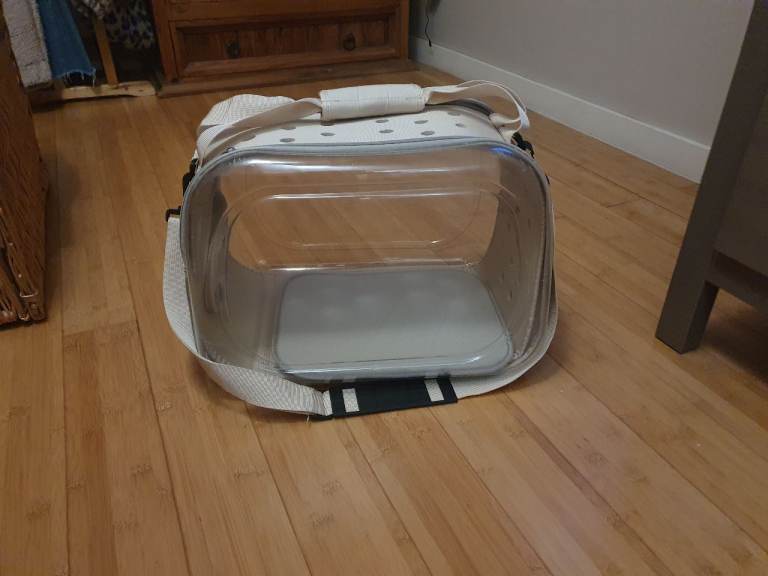 Collapsible Foldable Pet Bag Carrier Transport Clear Sides Lightweight Travel