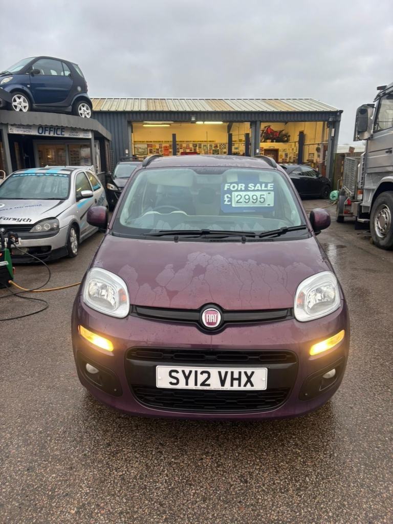 2012 12 Fiat Panda Lounge 1.25 Petrol Purple 5 Door NEW MOT WITH CAR.