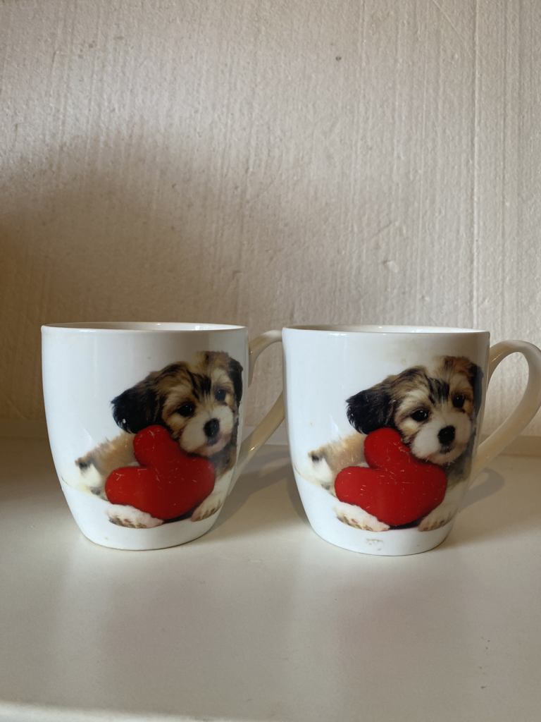 Puppy mug set of 2 . 