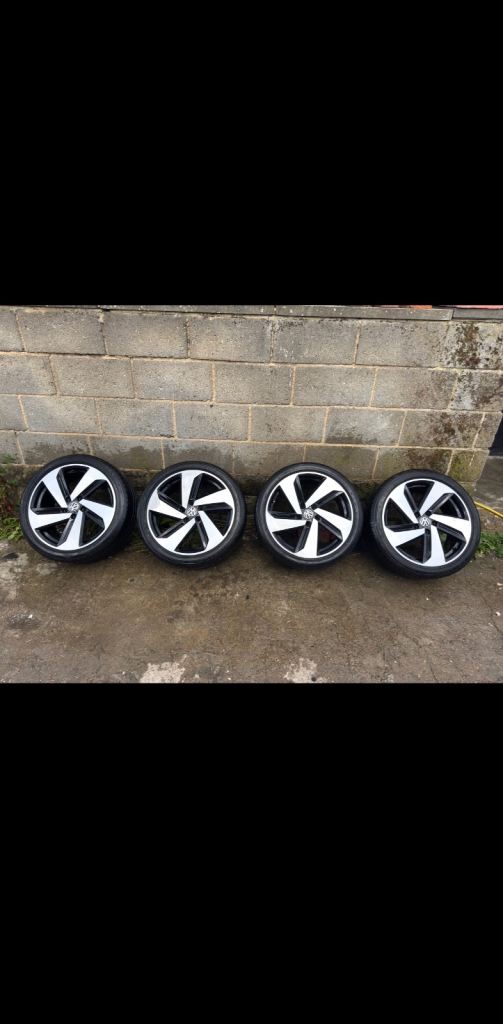 Genuine Volkswagen Golf Milton Keynes 18" Alloy Wheels GTI GTD GTE Caddy 5G0601025CN