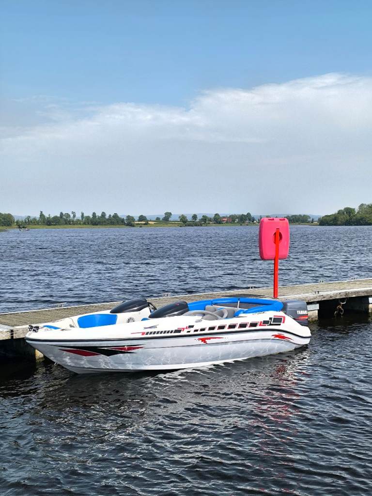 Speed Boat - White and Blue, Good Condition