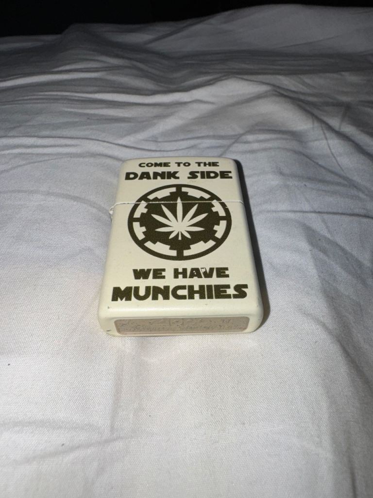Zippo Lighter - 'Come to the Dank Side' Design, Good Condition