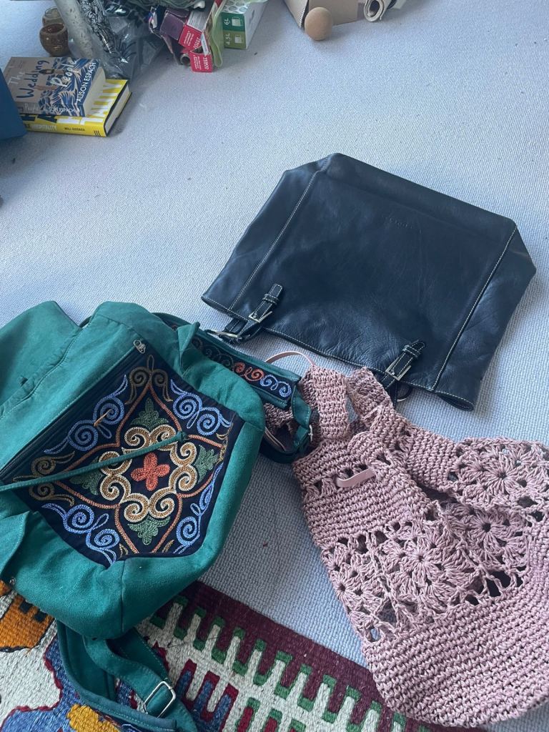 image for Bags - mixture leather, felt & crochet