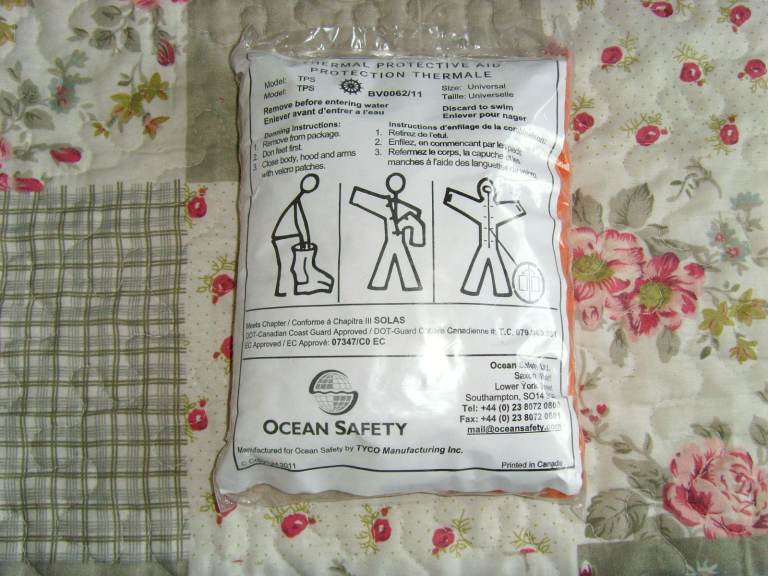 Ocean Safety thermal protection suit