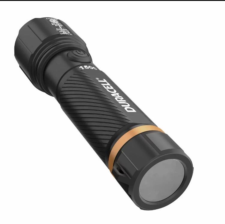 Duracell 1500 lumen 4 pack hybrid LED hand torches with batteries, new in box