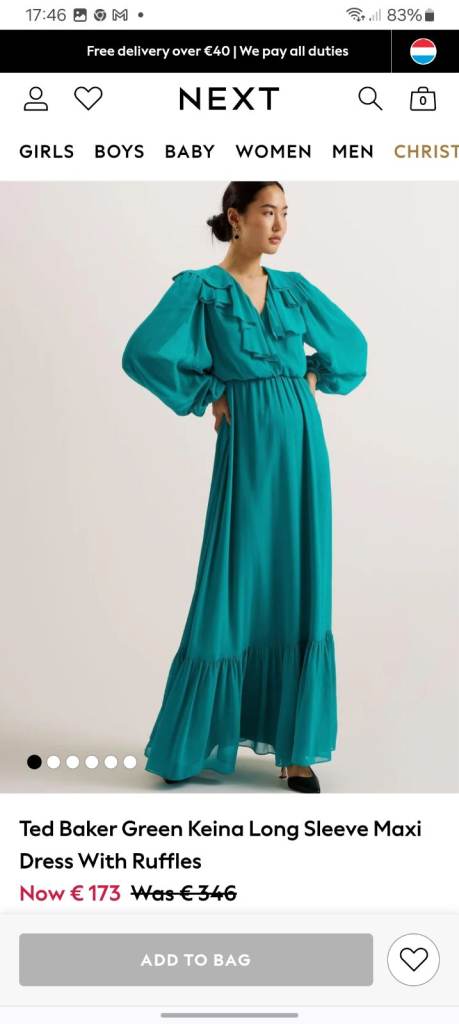 Ted baker green dress size 4