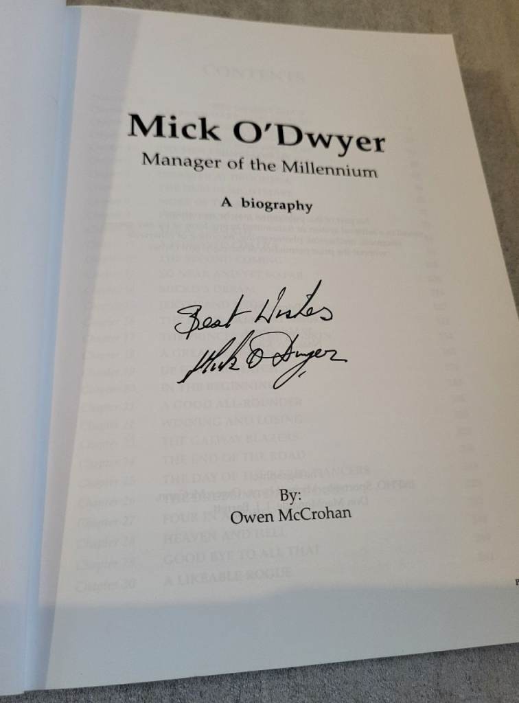 Mick O'Dwyer Biography 'Manager of the Millennium' Signed Book