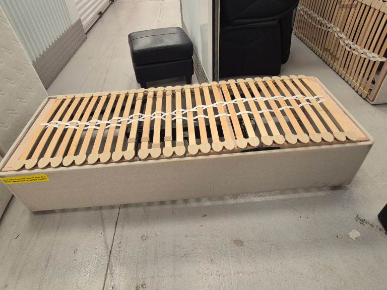 Adjustable Double Bed Frame with Slats – Good Condition