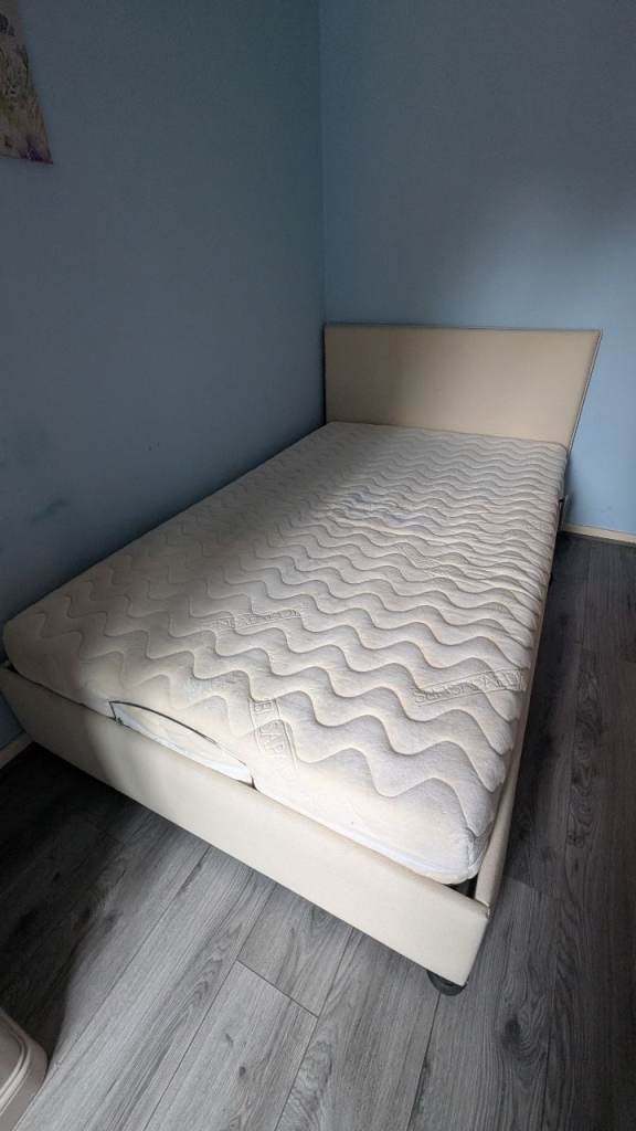 Adjustable Disability Bed small double Cream Electric care home hospice medical hospital